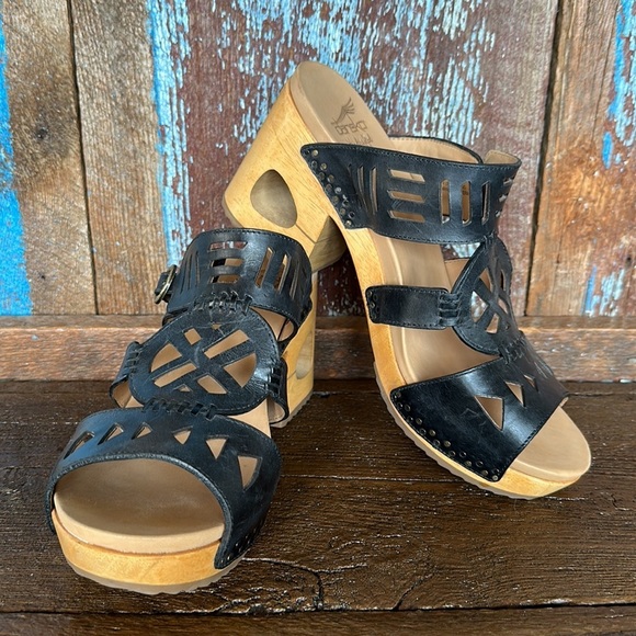 Dansko Oralee Limited Edition Rare Black Clog Sandal Size 41 - Picture 1 of 10